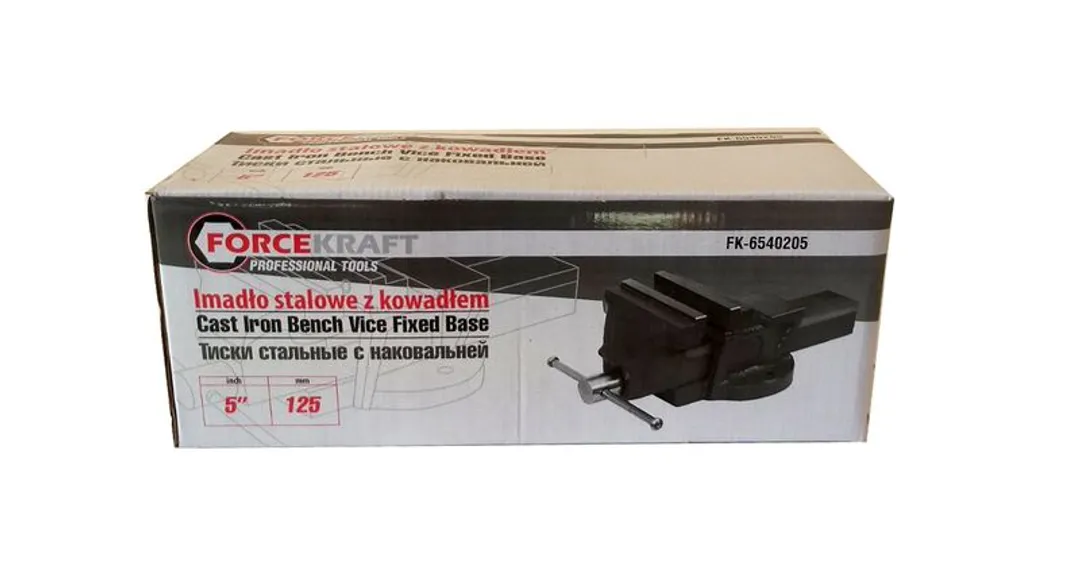 Тиски стальные с наковальней 125 мм ForceKraft FK-6540205