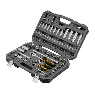 Набор инструментов 1/4"&1/2", CrV, S2, 94 пр Denzel 15813