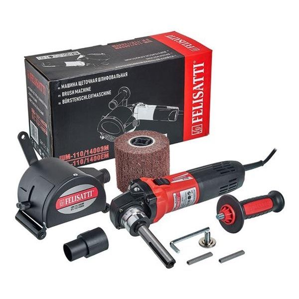 Машина щёточная шлифовальная 110/1400,400 Вт, 1000-3600 об/мин, (кожух закрытого типа) Felisatti FT8880 Felisatti