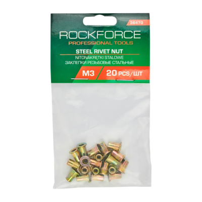 Набор резьбовых стальных заклепок М3 20 шт RockForce RF-36470