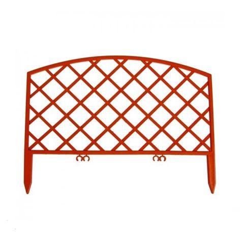 Забор декоративный ROMANIKA №1, длина общ. 2,95 м, выс. 0,33 м, терракот (компл. 7 шт.) Гарденпласт 50310