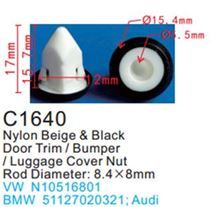 Клипса для крепления внутренней обшивки а/м Фольксваген пластиковая, 100шт Forsage клипса C1640(VW)