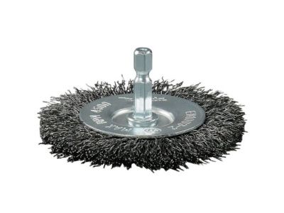 Щетка д/дрели дисковая 75 мм, толщина проволоки 0.3 мм, гофрированная, металл, 1/4" Makita D-76495