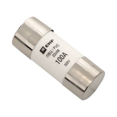 Плавкая вставка цилиндрическая ПВЦ (22х58) 100А EKF pvc-22x58-100