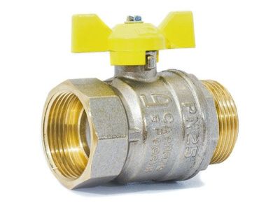 Кран шаровый 3/4" нар.-вн. бабочка, газовый PN 40 LD LD.47.352.20