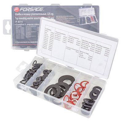 Шайбы и кольца уплотнительные 125 пр. Forsage F-871