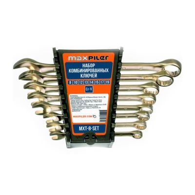 Набор комбинированных ключей 8-19 мм 8 пр PIT MXT-8-SET