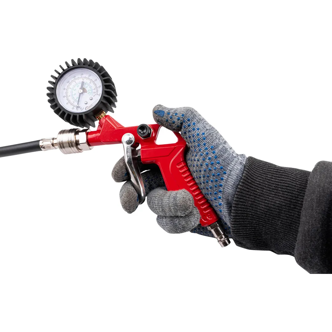 Пистолет для подкачки с набором насадок 12 пр ForceKraft FK-8031K12-G