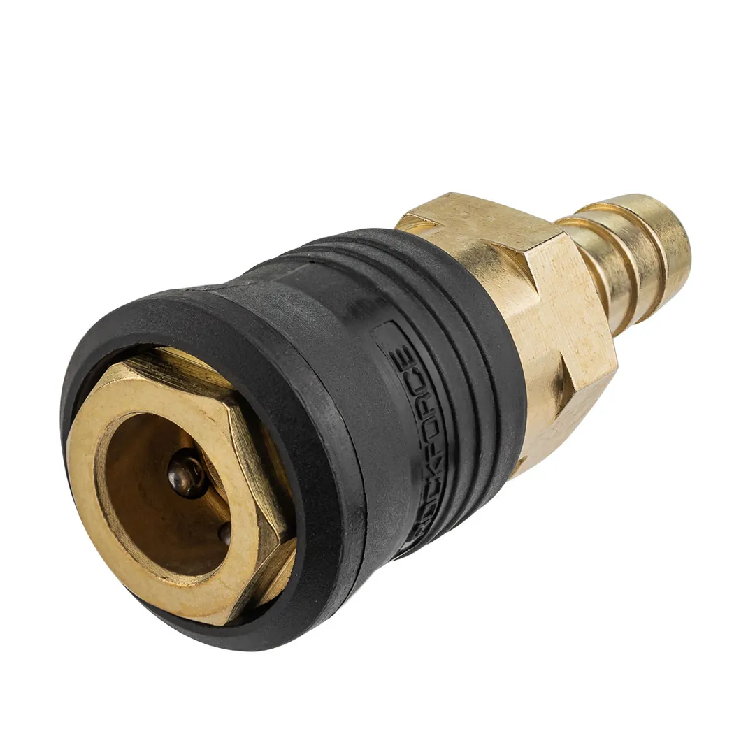 Быстроразъем пневматический с клапаном, "мама"-"елочка" 10 мм, ONE TOUCH RockForce RF-SE6-3SH