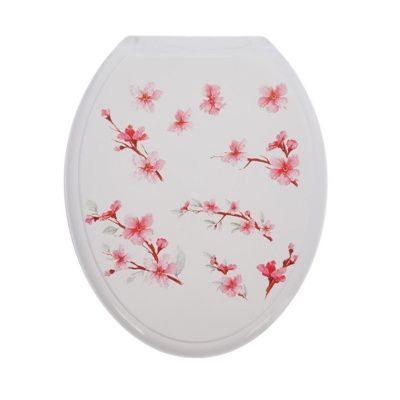 Крышка для унитаза "Декор", белая РУССПЛАСТ РП-813 Сакура