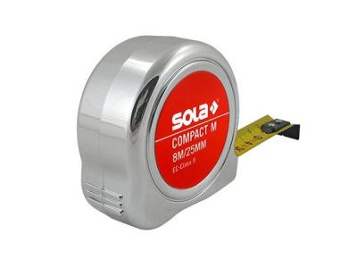 Рулетка 8м/25 мм "Compact M" 8 м, магнитный наконечник SOLA 50520801