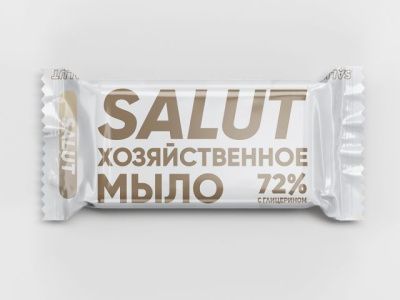 Мыло хозяйственное 72%, 200 г, в цв. обертке SALUT 4657767580175