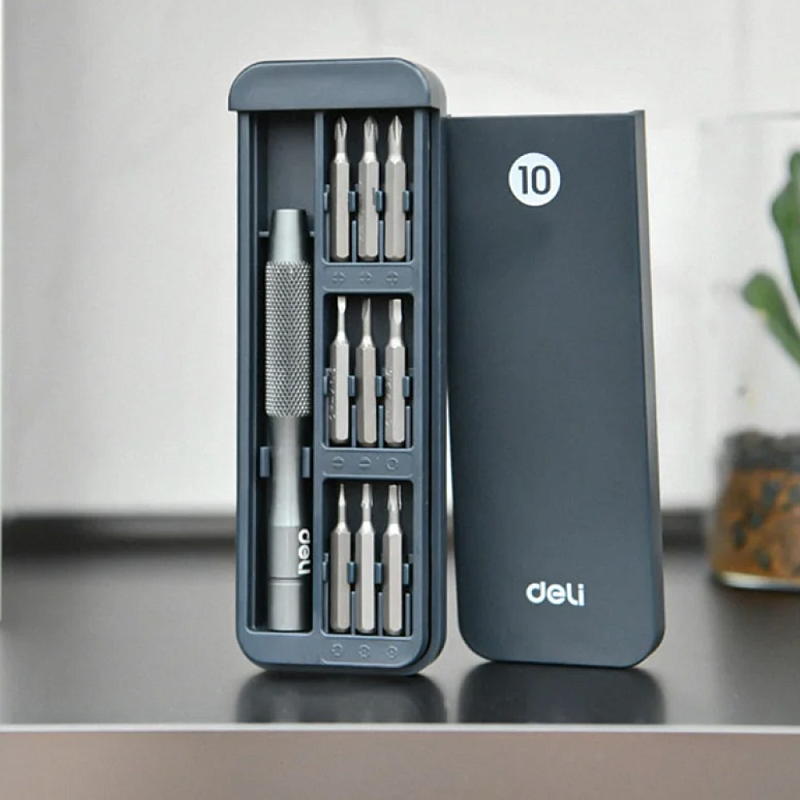 Набор прецизионных отверток Deli YS EDL241010J, 10 шт., кейс