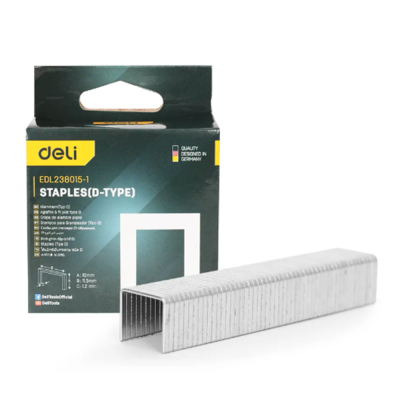 Скоба D Deli EDL238015-1, 10x11.3 мм, 1000 шт