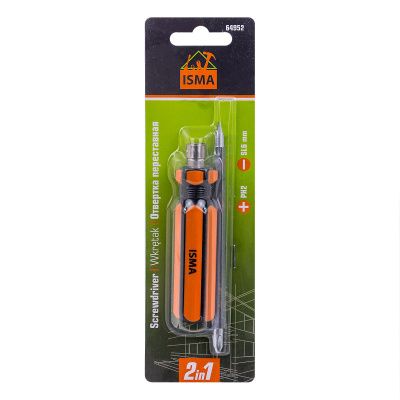 Отвертка переставная 2 в 1 ISMA ISMA-64952