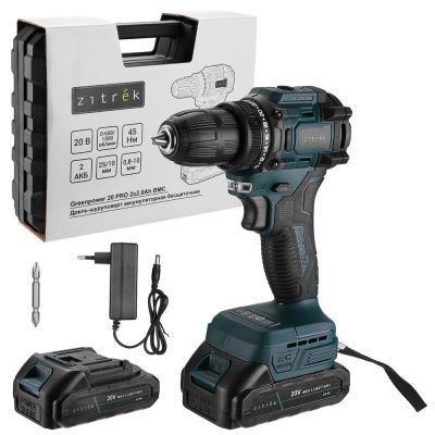 Дрель-шуруповерт аккумуляторная Greenpower 20 PRO 085-1314 ZITREK 085-1314