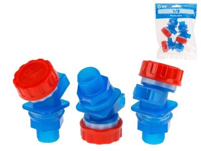 Кран пластиковый 1/2", 3 шт. инд. упак. AV Engineering AVZAP-P16