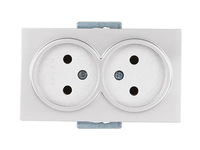 Розетка 2-ая, скрытая, б/з, белая, DARIA, 10 A, 250 V, IP 20, Mutlusan 21002030201