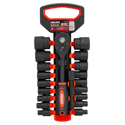 Набор ударных головок 8-32 мм 1/2'', с трещоткой 20 пр BaumAuto BM-019-5K