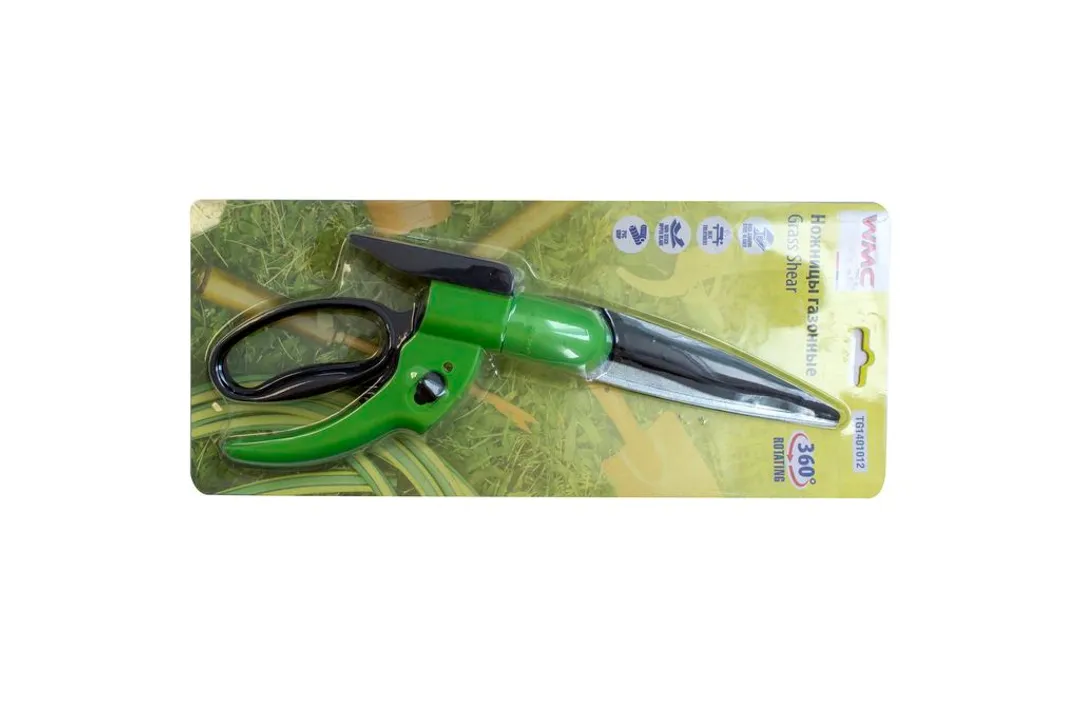 Ножницы газонные поворотные 360° с фиксацией, L-360 мм, L лезвий-135 мм, WMC TOOLS WMC-TG1401012