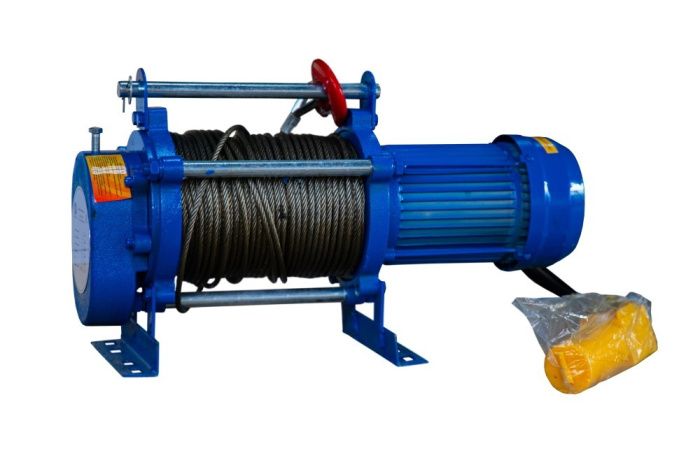 Лебедка электрическая 500/1000 кг 100/50 м с канатом 220 В KCD TOR 1050499