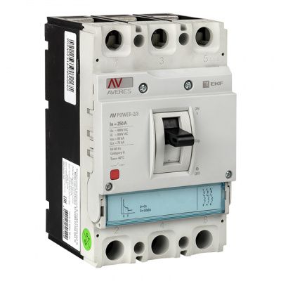 Автоматический выключатель AV POWER-2/3 250А 80kA TR EKF AVERES mccb-23-250H-TR-av