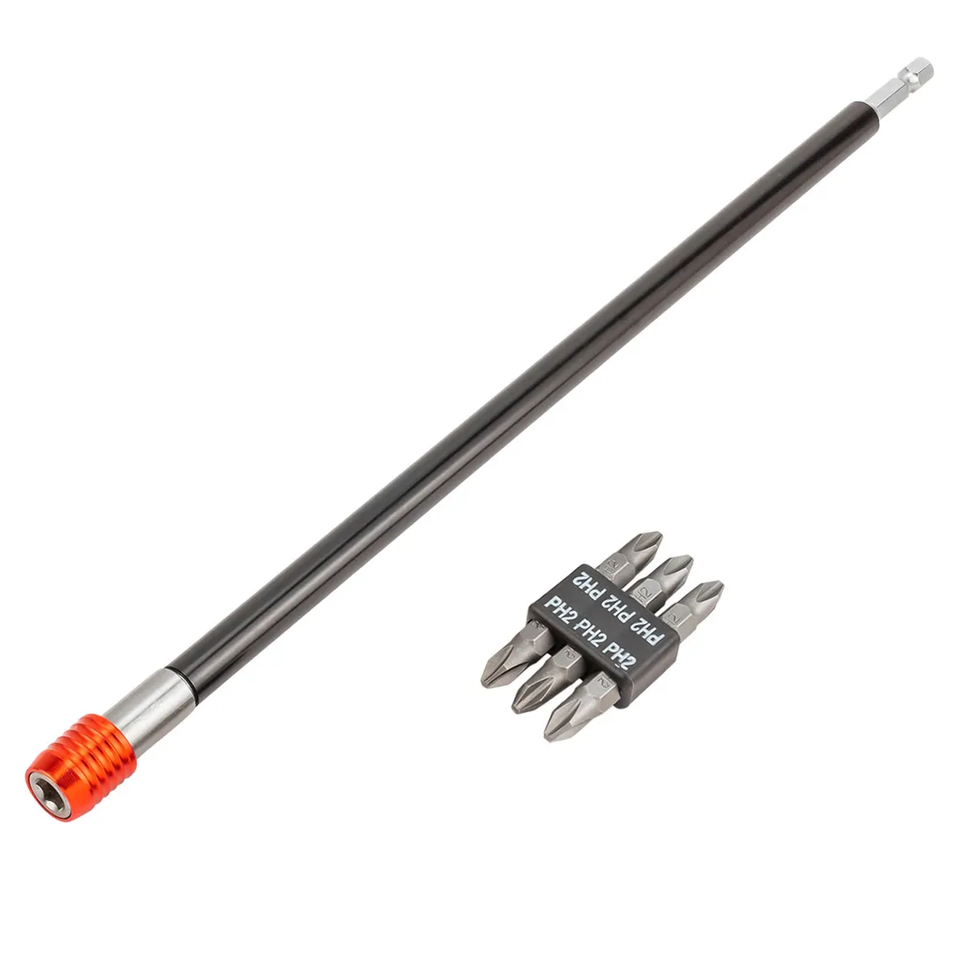 Битодержатель 300 мм, биты PH2 1/4''х25 мм, 7 пр JBC JBC-HW-S7