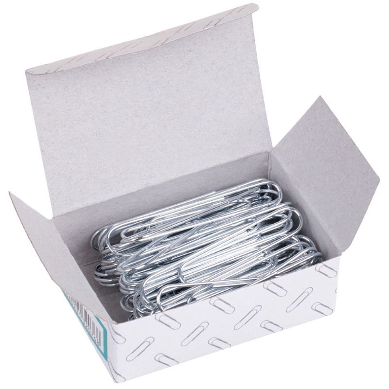 Скрепки 50 мм "OfficeSpace"., 50 шт., серебристый