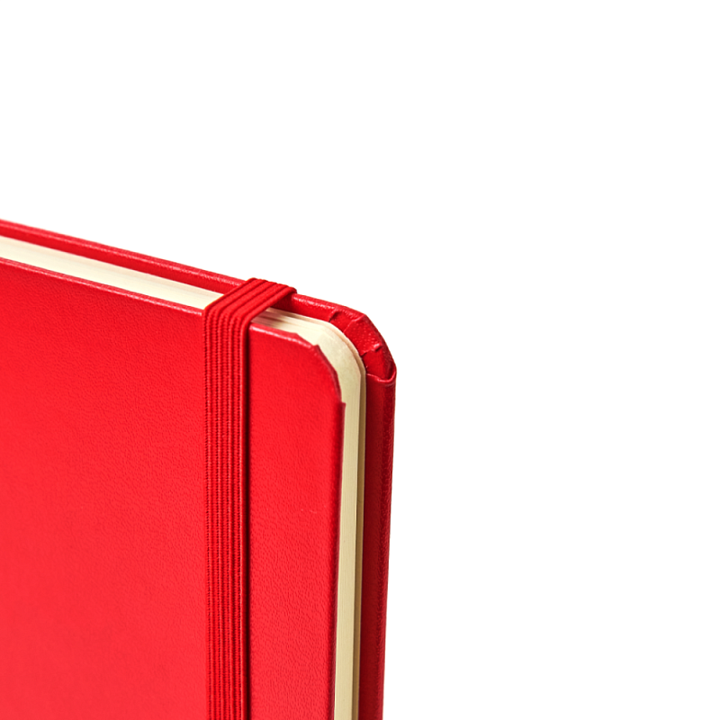 Блокнот "1818-16", А5, 96 листов, на резинке, красный