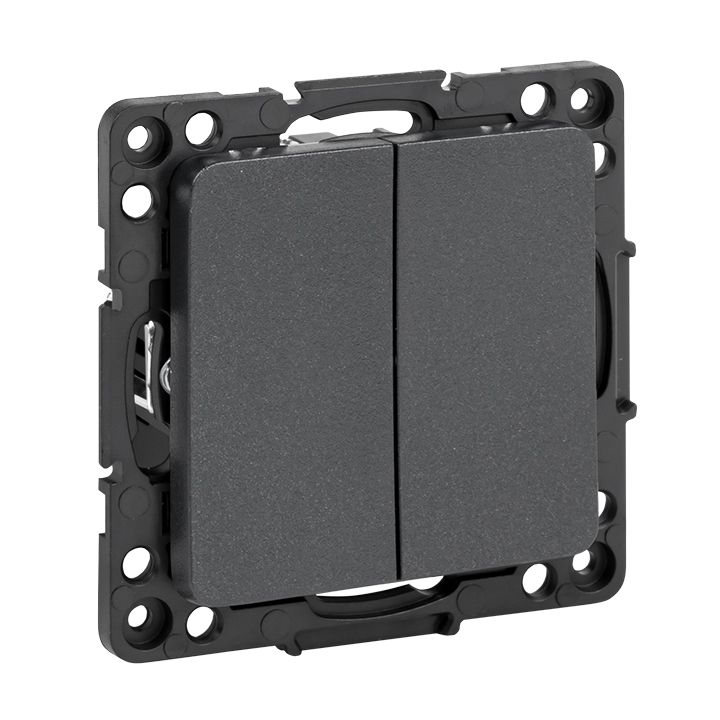 Стокгольм Механизм Выключателя 2-кл, проходного 10А черный EKF PROxima EZV10-027-10