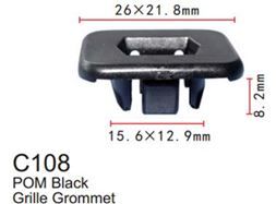 Клипса для крепления внутренней обшивки а/м Ниссан пластиковая, 100 шт Forsage C0108(Nissan)