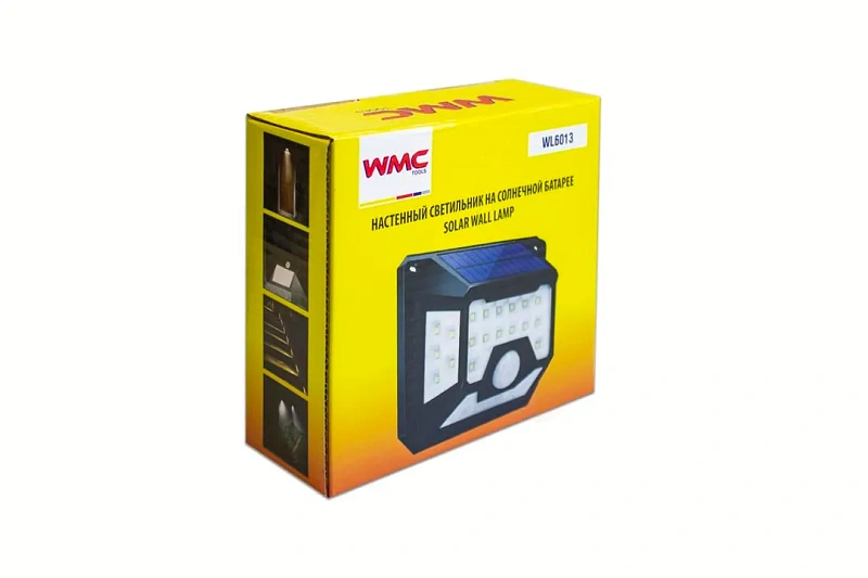 Светильник светодиодный настенный на солнечной батарее с датчиком движения 32 светодиода SMD WMC TOOLS WMC-WL6013