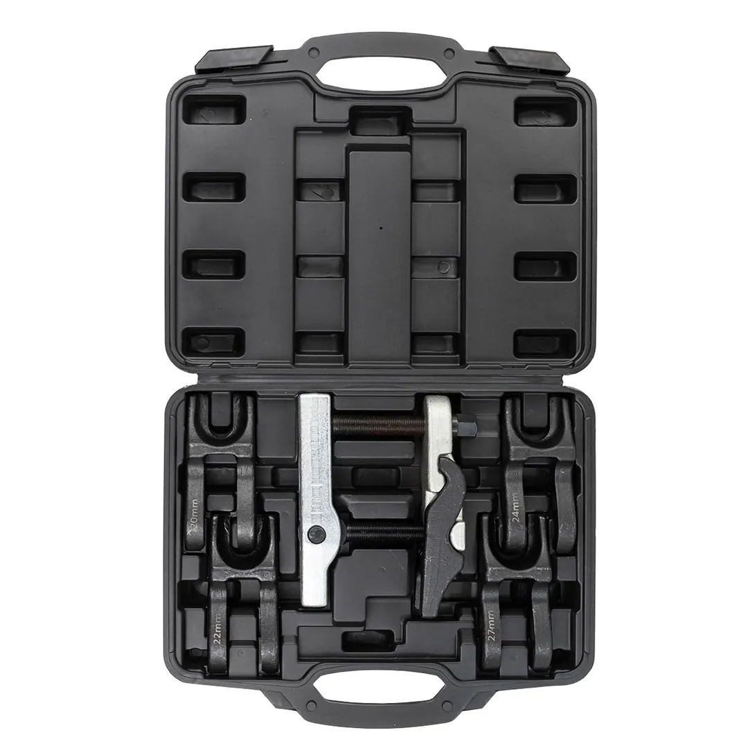 Съемник шаровых опор в комплекте со сменными ''губками'', размер зева: 20, 22, 24, 27, 30 мм, 5 пр YATAFORCE YF-905T8