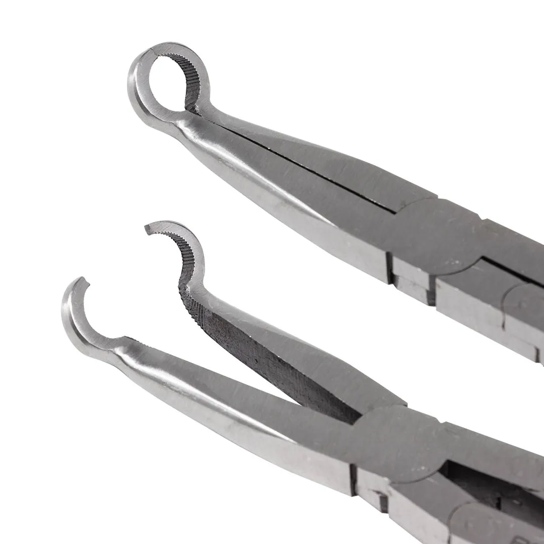 Щипцы с двойным шарнирным механизмом и закругленными губками 45° CR-V 325 мм, захват 13 мм RockForce RF-5047PX4