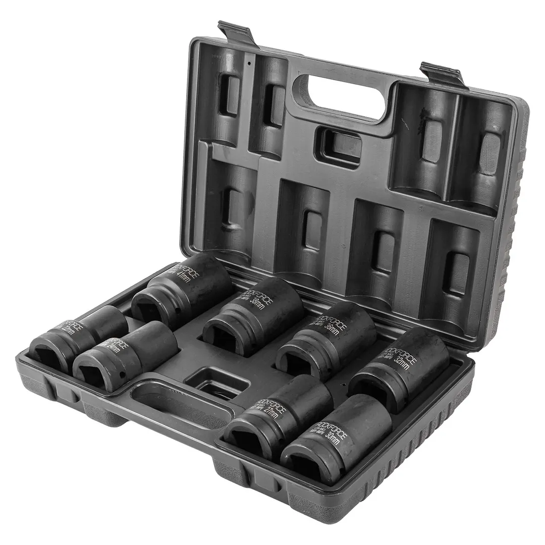 Набор головок ударных глубоких 1" 8 пр., 12-гр., 22-41 мм RockForce RF-8081-9MPB