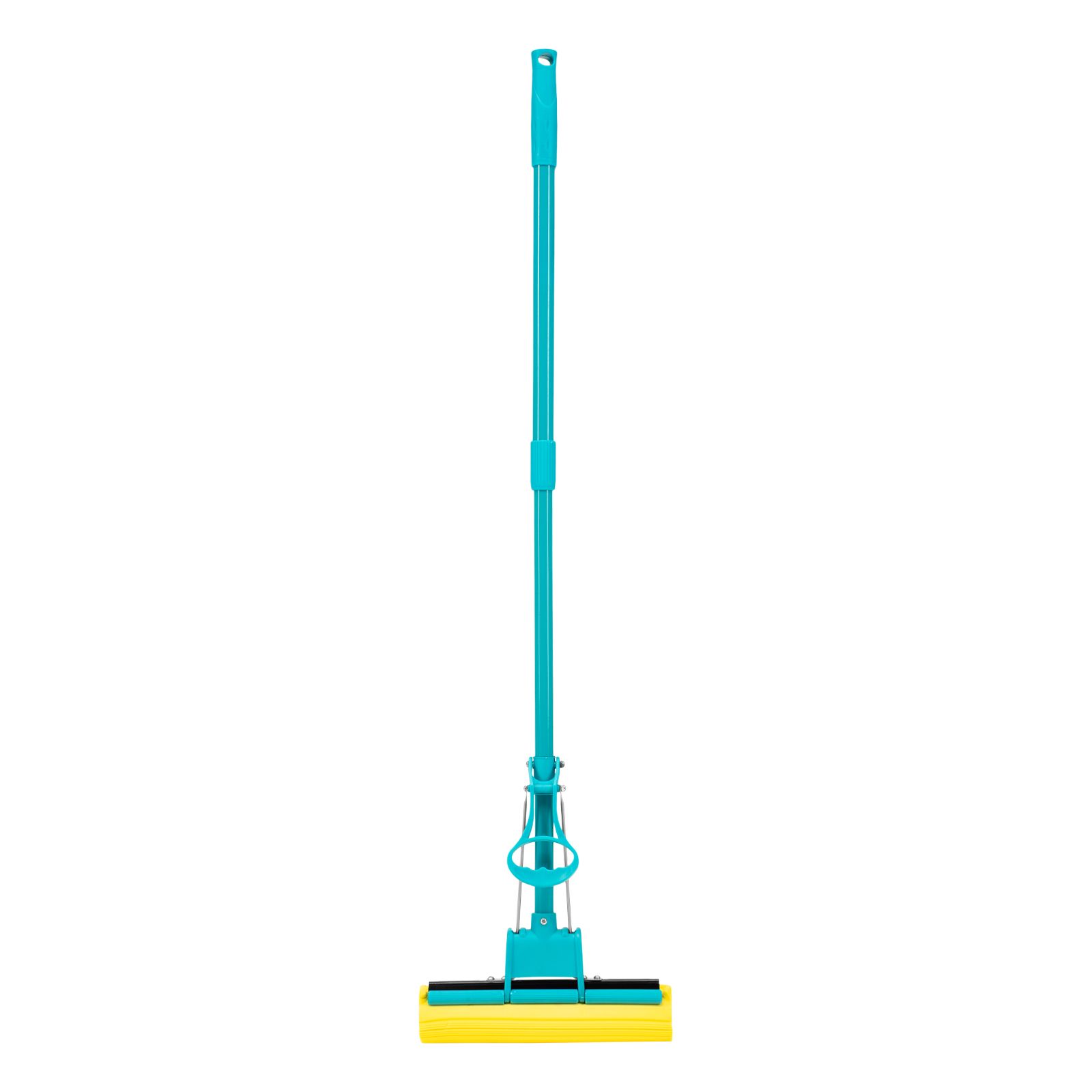 Швабра отжимная, 110 см, губка PVA 26х5,5х6 см, телескопическая рукоятка, бирюзовая, Home Palisad 93581