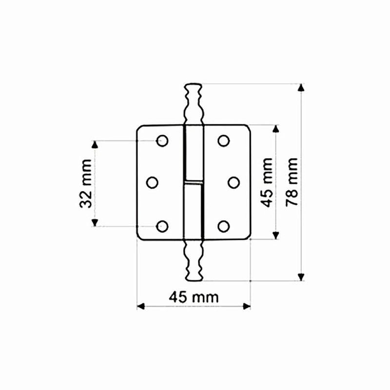 Петля карточная 45*45мм старое золото левая GAMET 89839