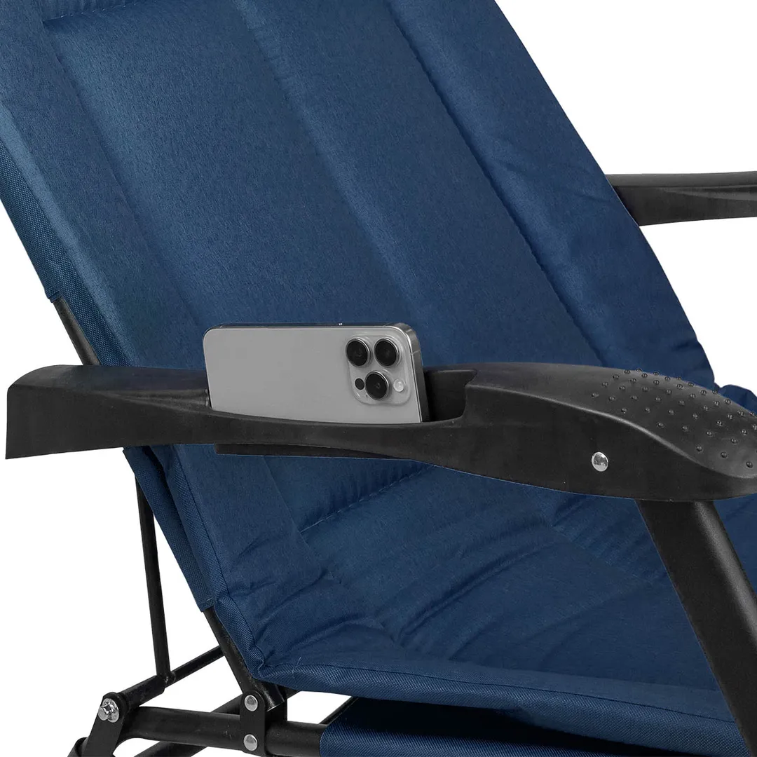 Шезлонг складной, синий Forsage F-FG-HY-8000B