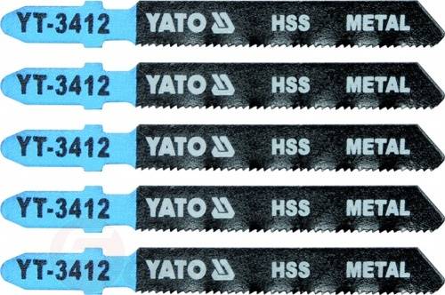 Полотна для электролобзика по металлу 50x75x1,0 мм 21TPI 5 шт. Yato YT-3412