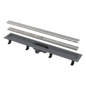 Водоотводящий желоб с порогами для двусторонней решетки, 650 мм, Alcaplast APZ19-650