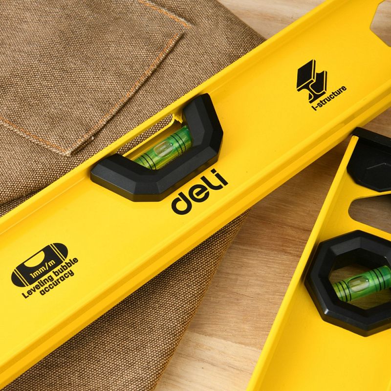 Уровень строительный Deli YS EDL291000G, 1000 мм, рельсовый