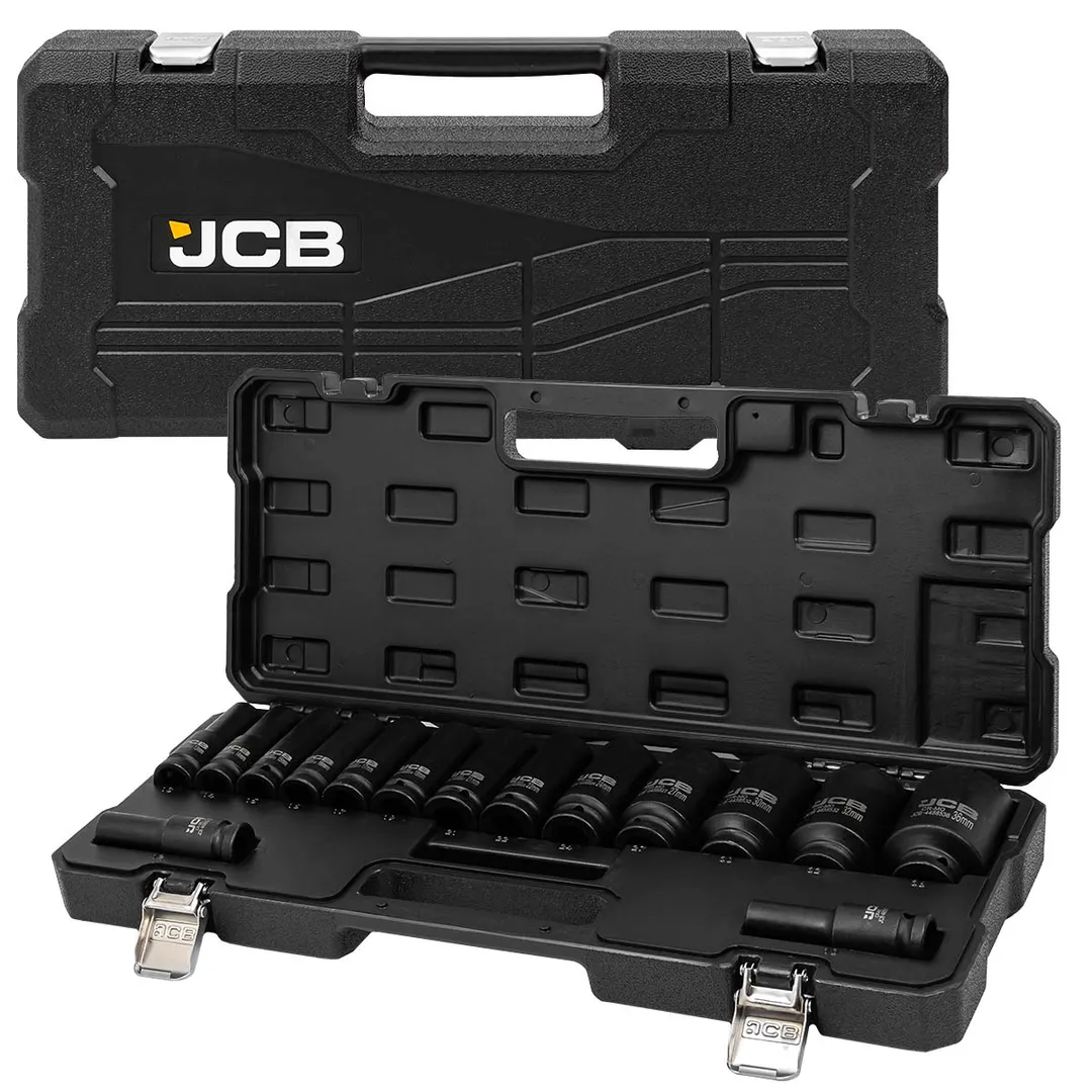 Набор глубоких ударных головок 15 пр., 1/2'' 6-гр 10-36 мм JCB JCB-4166D-5MPB