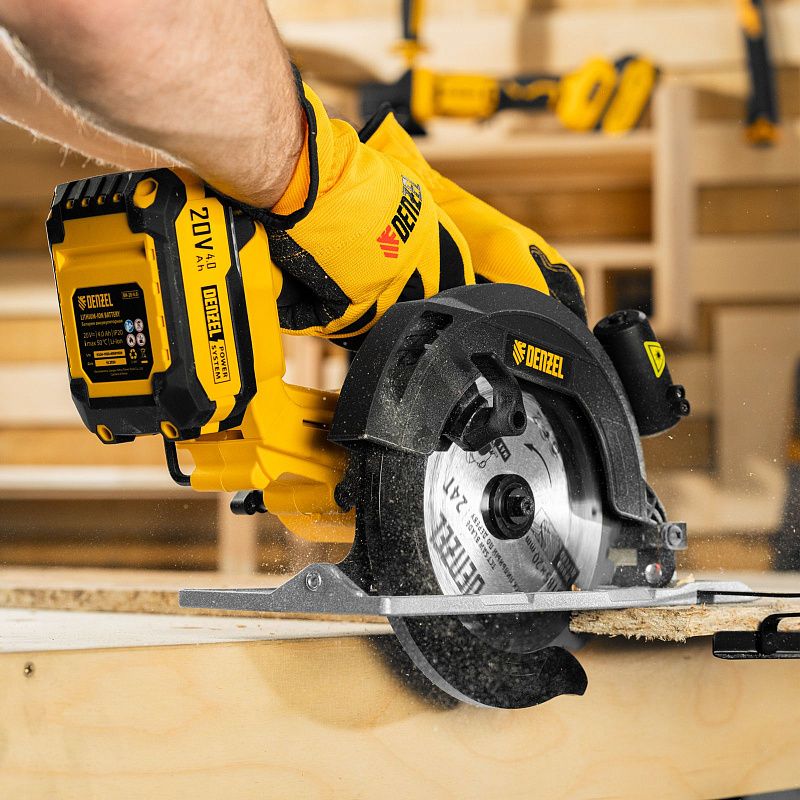 Пила циркулярная аккумуляторная бесщет. CCSH-BL-20-185, 185 мм, Li-Ion, 20 В Denzel 27409