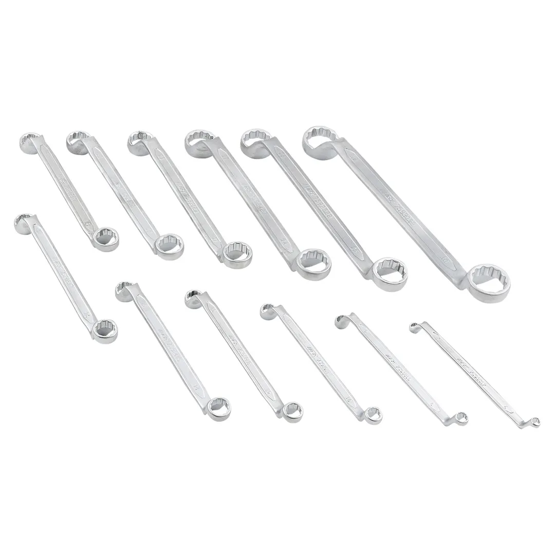 Набор накидных ключей, отогнутых на 75° 6х7-30х32 мм 12 пр JBC JBC-5118P