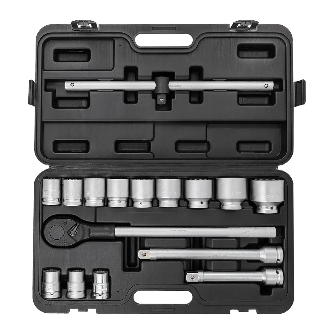 Набор торцевых головок 17-50 мм 16 пр 3/4'' 12-гр RockForce RF-6161-9