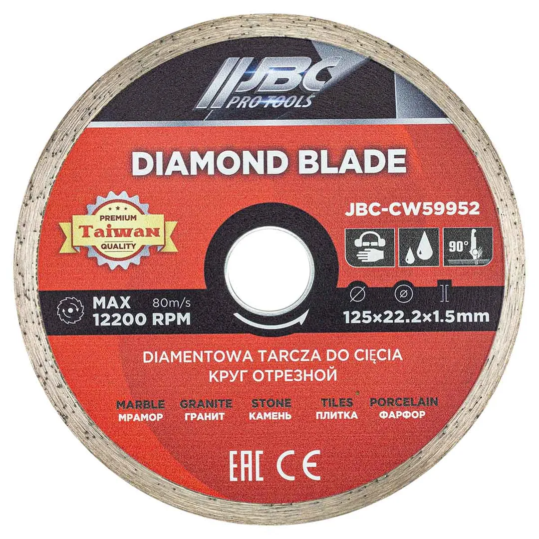 Алмазный отрезной круг 125х22,2х1,5 мм JBC JBC-CW59952