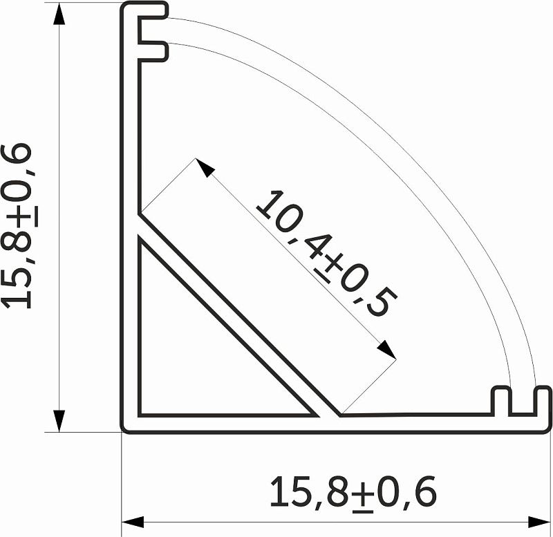 Рассеиватель для профиля ORION-1616C, цвет белый, 3м, AKS 124519