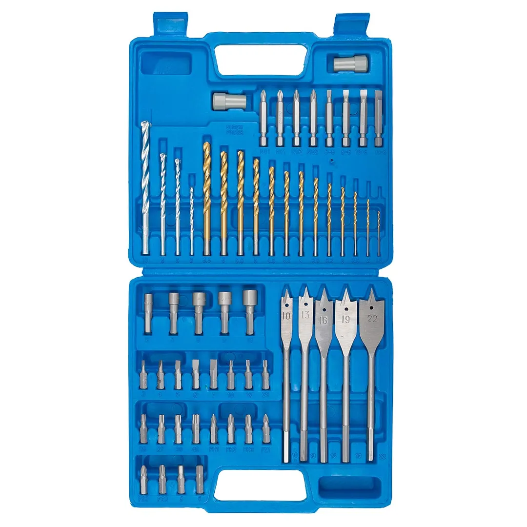 Набор бит и сверл по металлу, дереву, камню 57 пр Forsage F-924U57