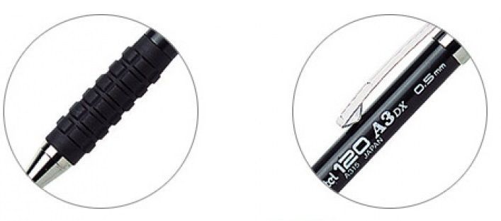 Карандаш автоматический "Pentel 120 A3", 0.5 мм, c ластиком