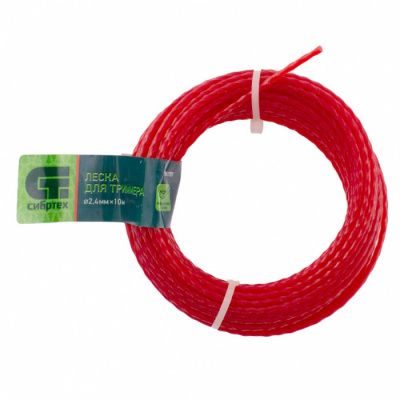 Леска для триммера квадратная витая, Сибртех
